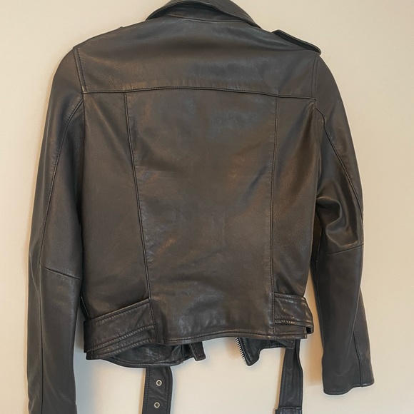 COPY - All Saints leather balfern biker jacket - Picture 3 of 5